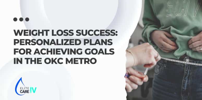 Weight loss success - personalized plans for achieving goals in the OKC metro - person measuring waist